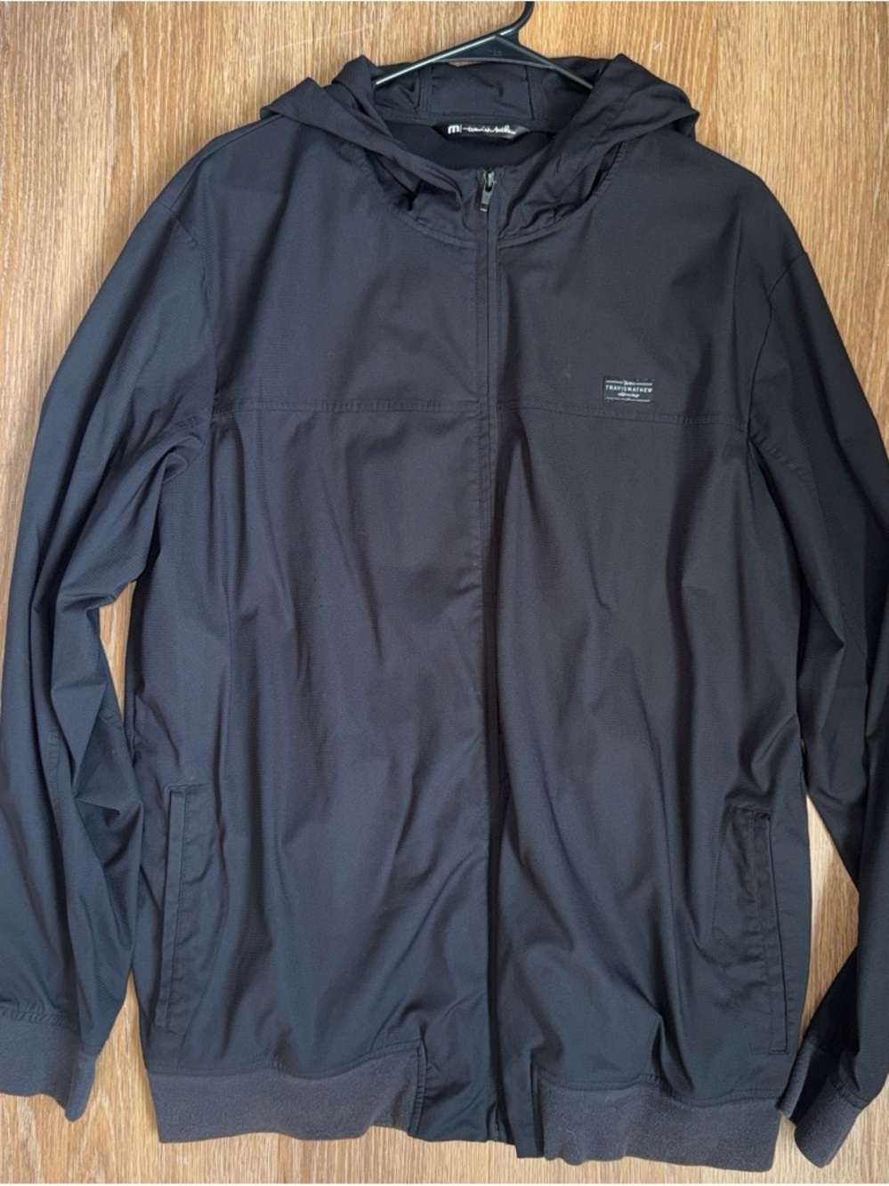 Travis Mathew Black Hooded Windbreaker